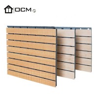 Decorative Fireproof Sound Insulation Wooden Slotted Perforated Acoustic Wall Panel For Cinema